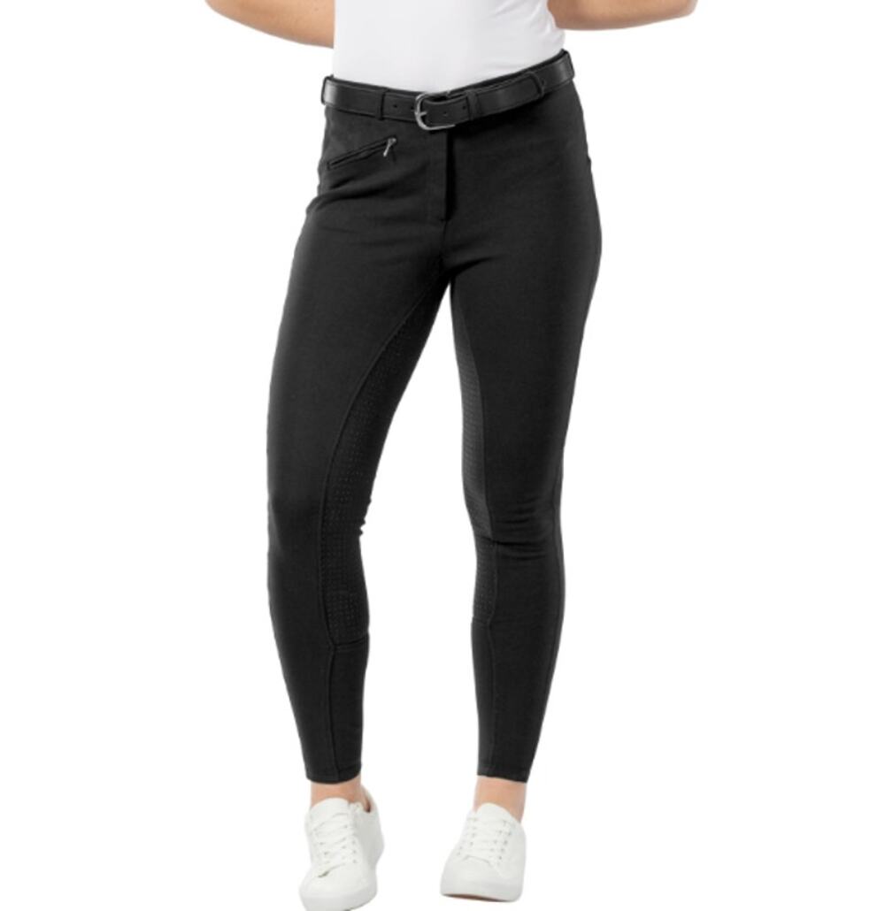 Horze Active Women's Black Silicone Full Seat Breeches Size 26